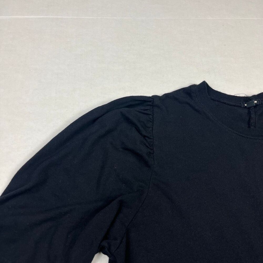 Monrow Basic Tee Black Essential Puff Sleeve T-Sh… - image 4